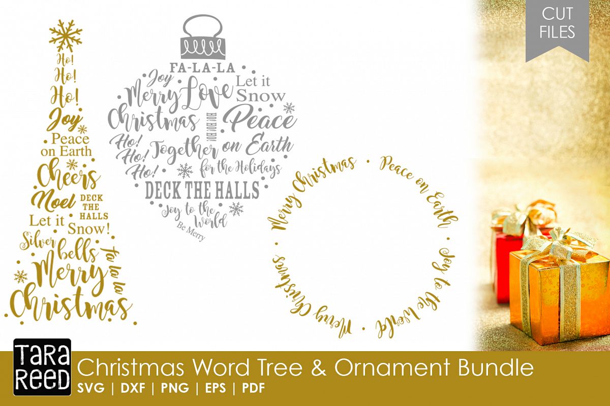 Download Christmas Word Tree and Ornament - - Christmas SVG Files ...