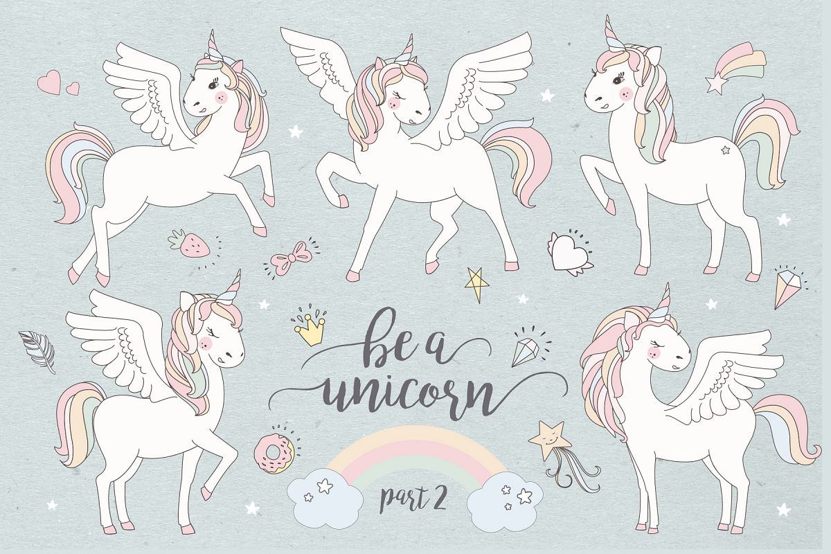 Magical collection of unicorns II example image 1