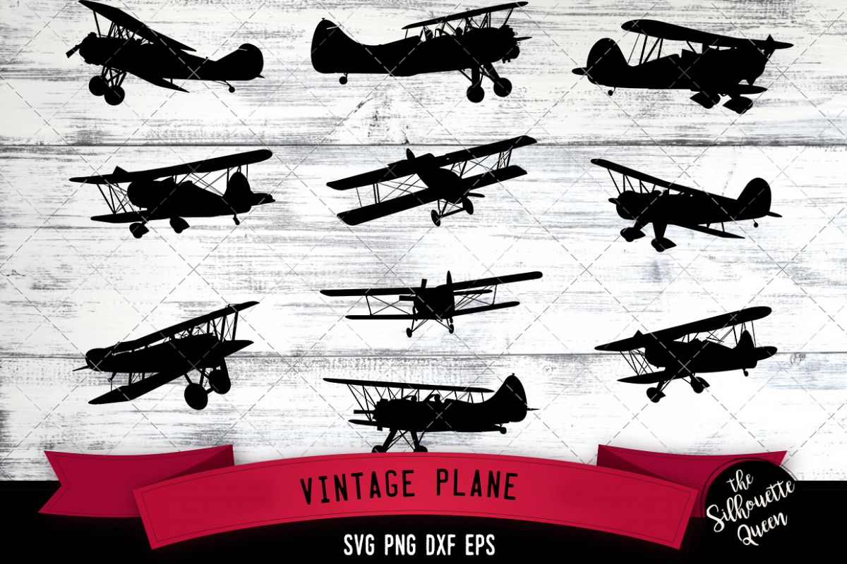 Download Vintage Plane svg file, aircraft airplane svg cut file