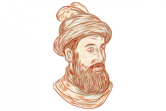 Francisco Pizarro Bust Drawing example image 1