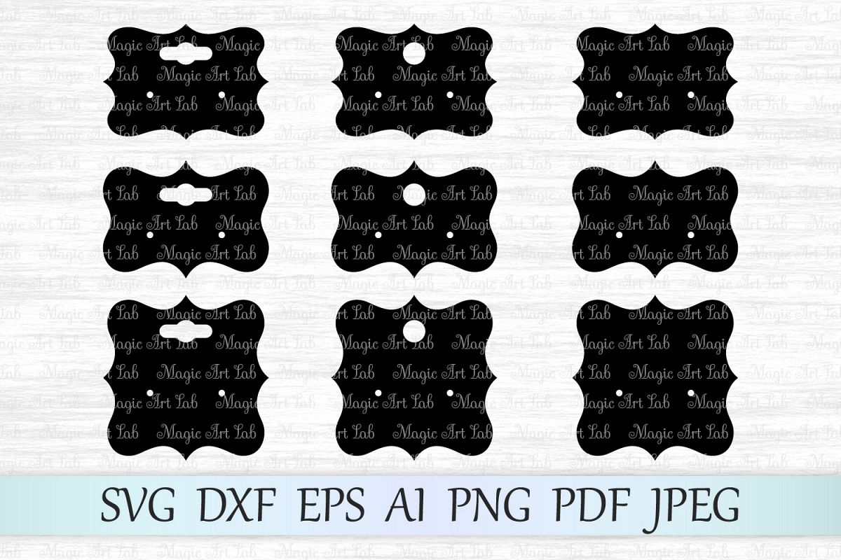 Earring cards SVG, Earring display cards SVG template, DIY (110902