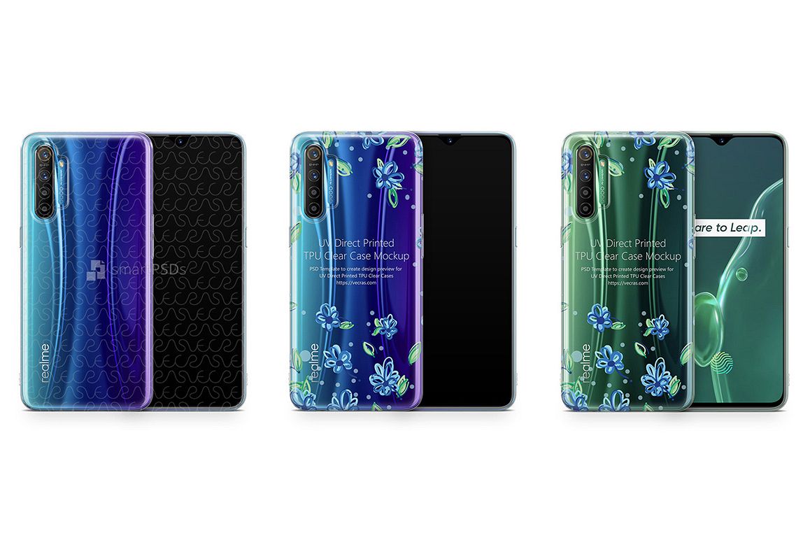 Realme X2 2019 TPU Clear Case Mockup example image 1