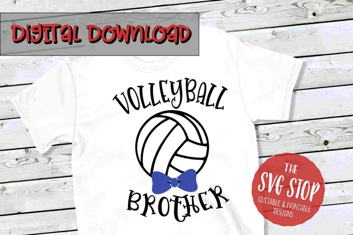 Volleyball Brother SVG PNG DXF example image 1
