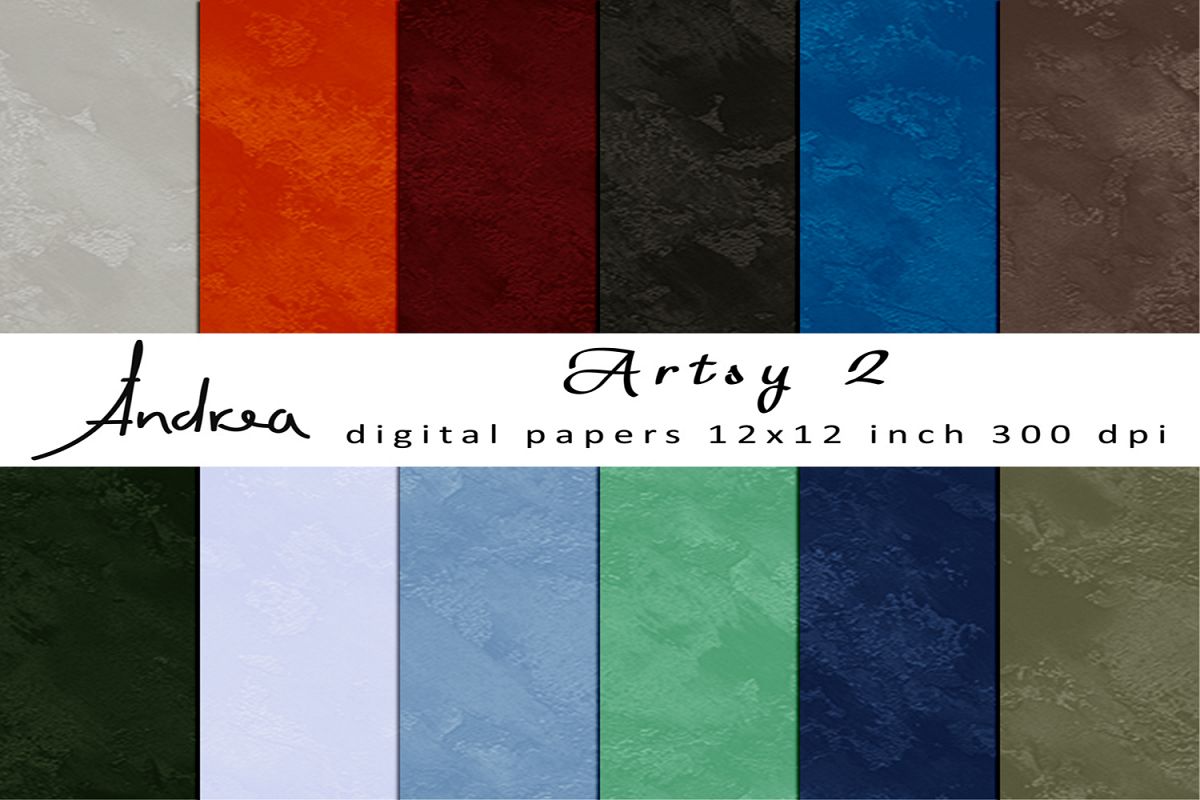 Artsy 2 digital papers example image 1