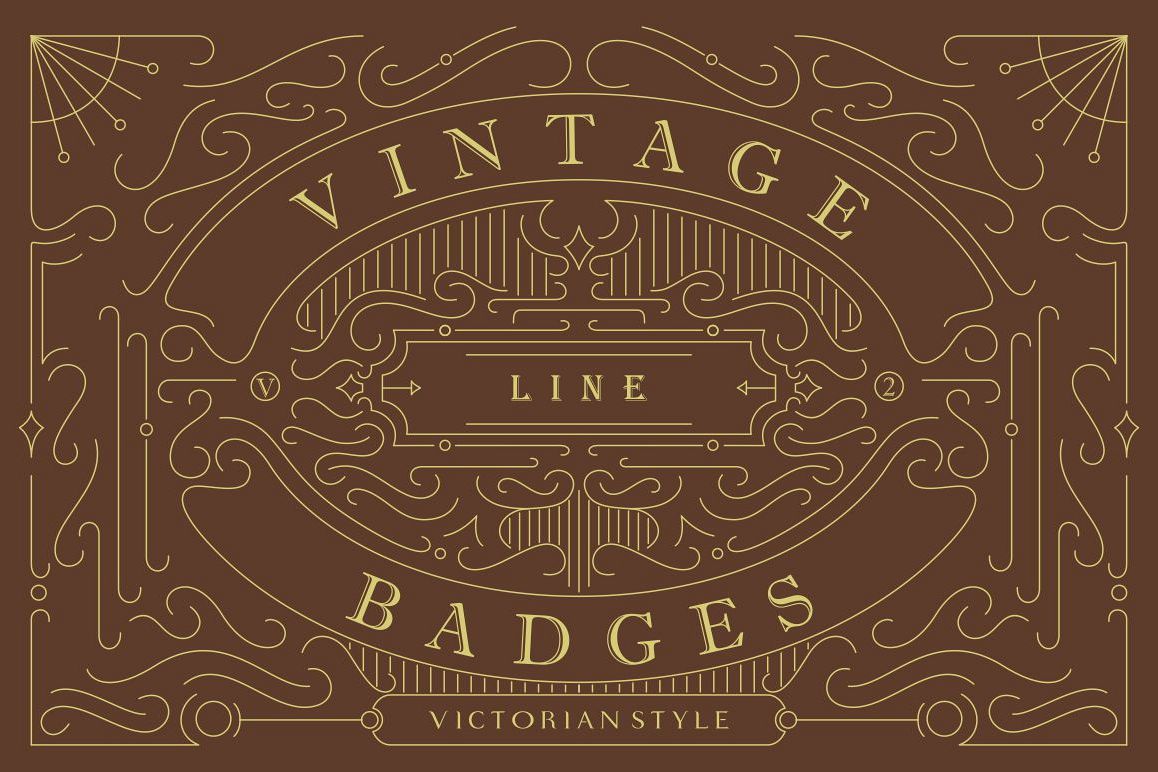 Vintage Line Badges Vol. 2 example image 1