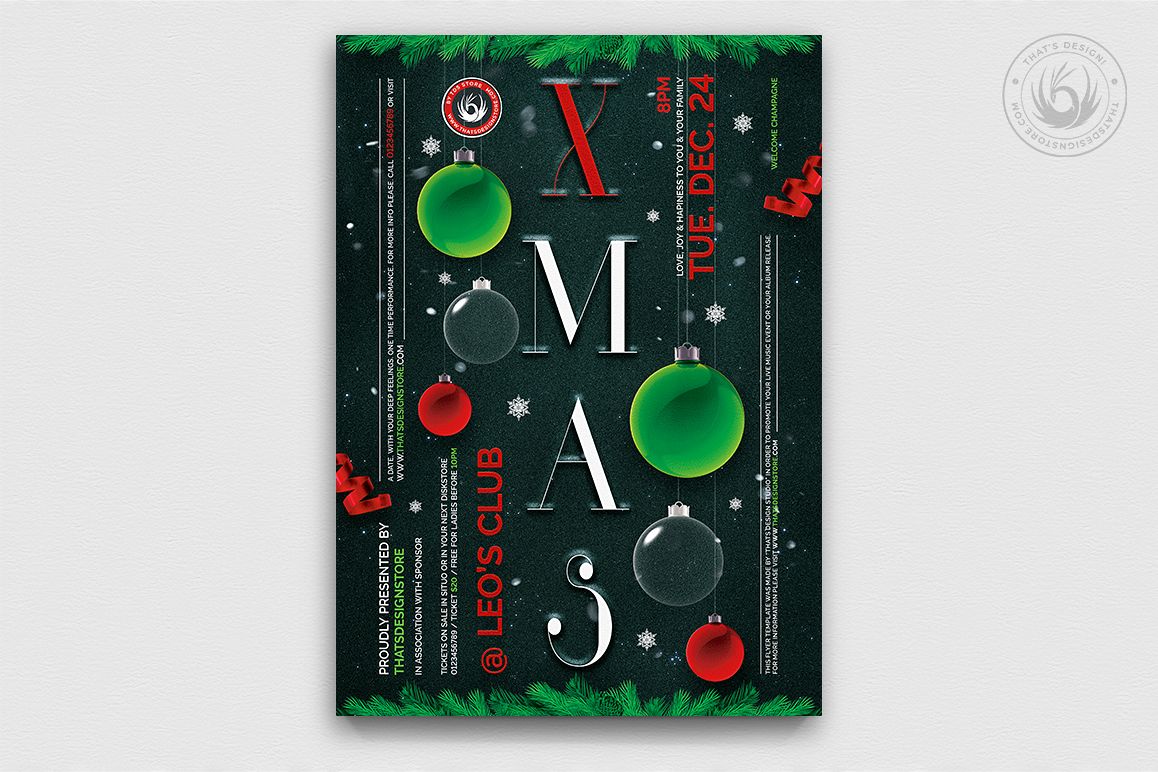 Christmas Eve Flyer Template V13 example image 1
