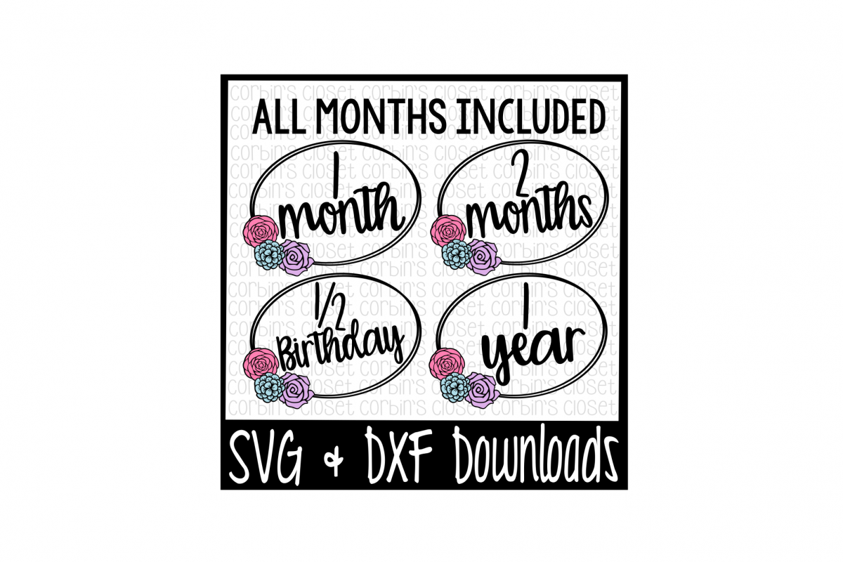 Monthly Milestone * Baby Monthly * Cut File example image 1
