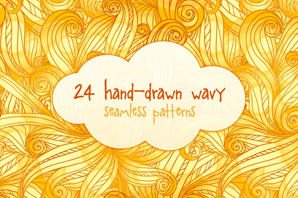 24 hand-drawn seamless patterns example image 1