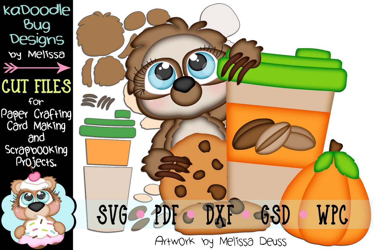 Pumpkin Spice Sloth Cut File - SVG PDF DXF GSD WPC example image 1
