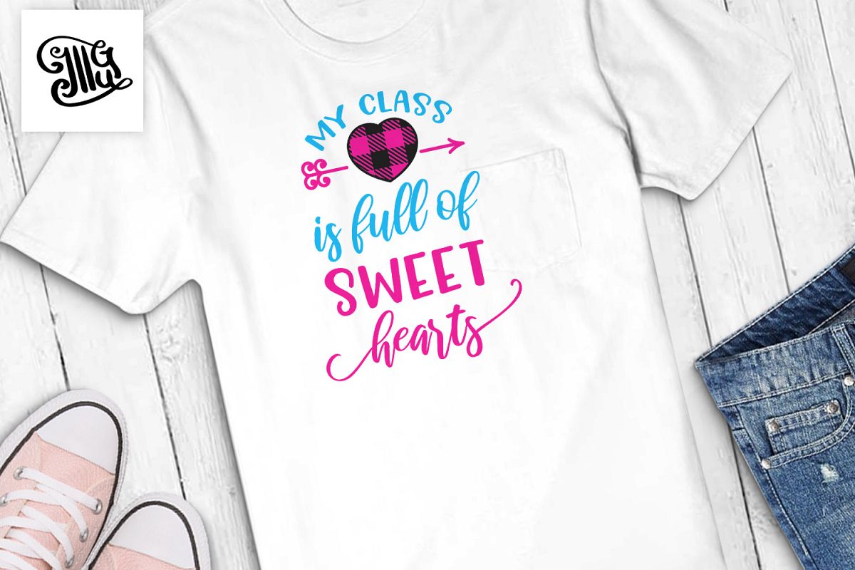 Teacher Valentines day svg My class example image 1