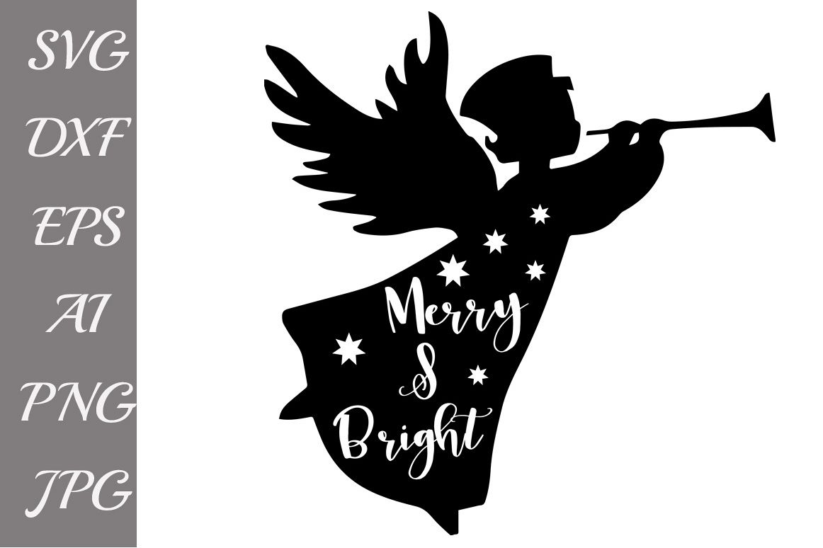 Merry and Bright Svg example image 1