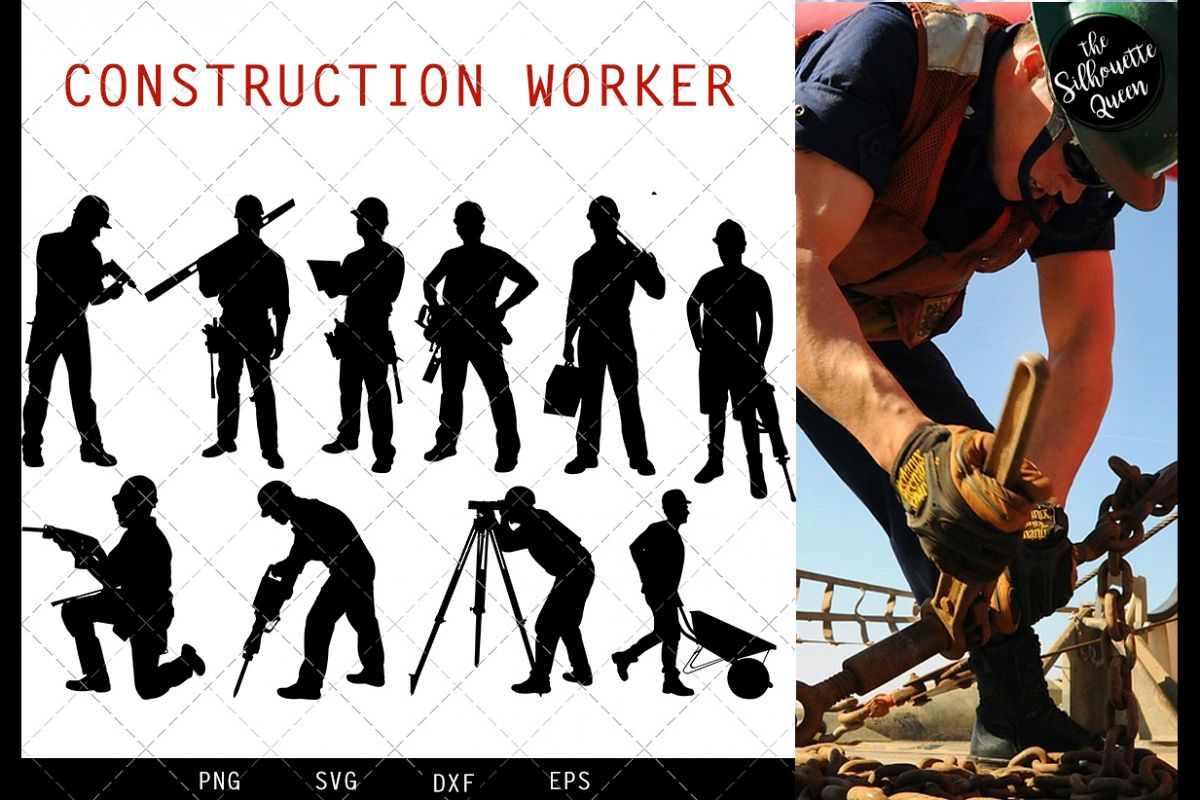 Construction Workers svg file, svg cut file example image 1