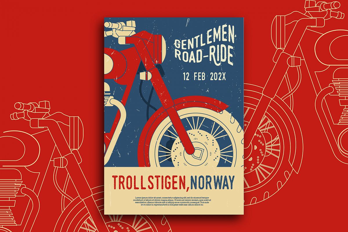 Classic Motocycle Flyer example image 1