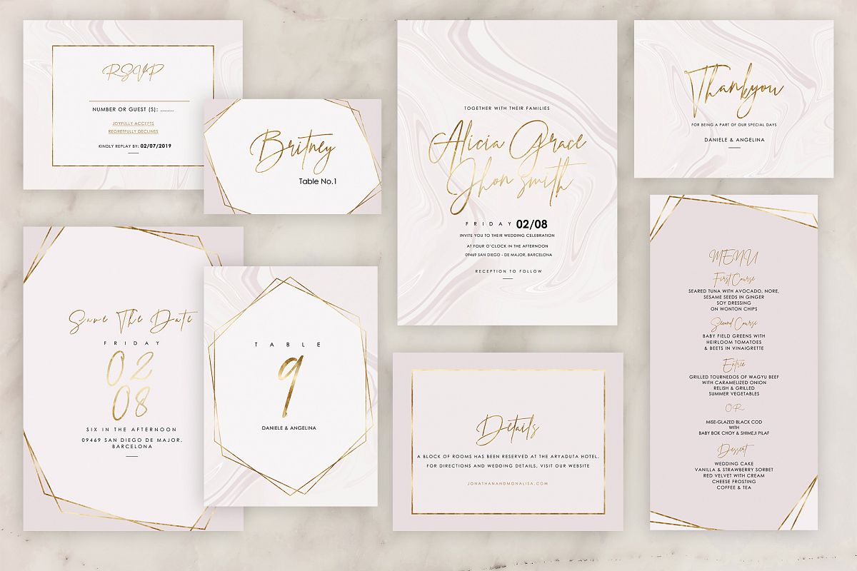 wedding invitation suite