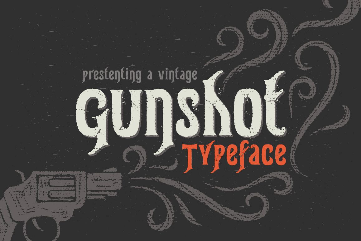 Gunshot typeface example image 1