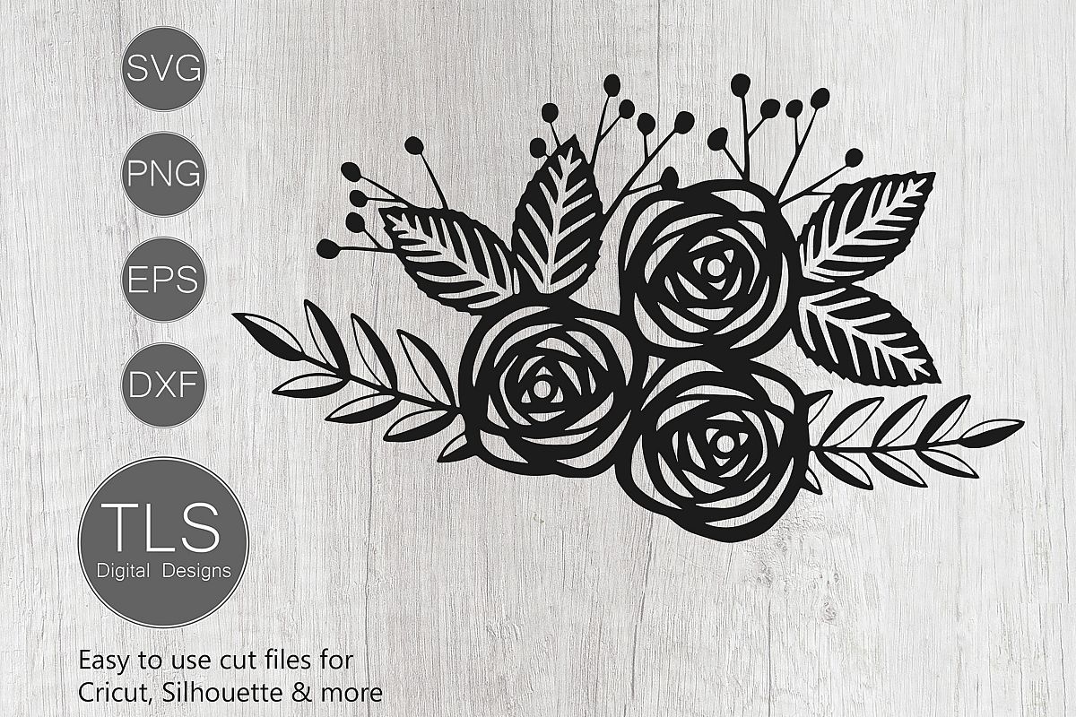Download Roses SVG, Rose Bouquet SVG, Flowers SVG (376988) | Cut ...
