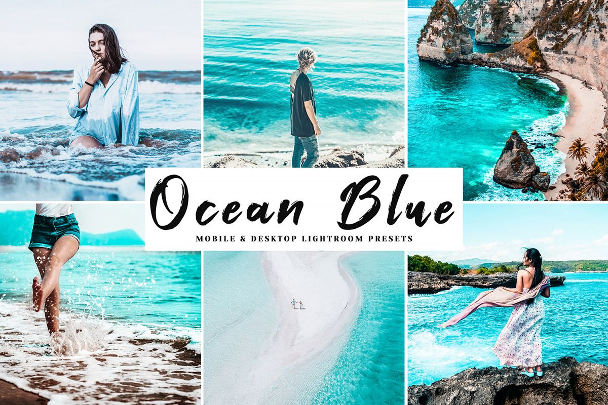 Ocean Blue Mobile & Desktop Lightroom Presets example image 1
