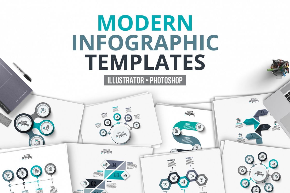 Modern infographic templates example image 1