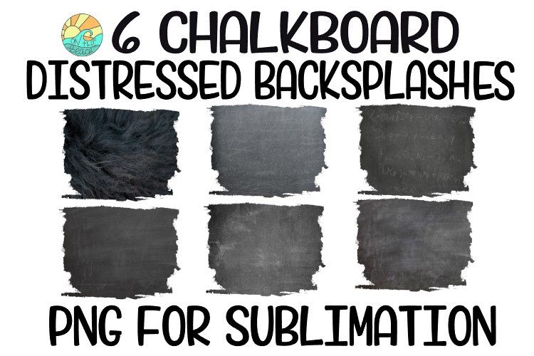 Chalkboard Sublimation Background PNG Bundle-6 Elements example image 1