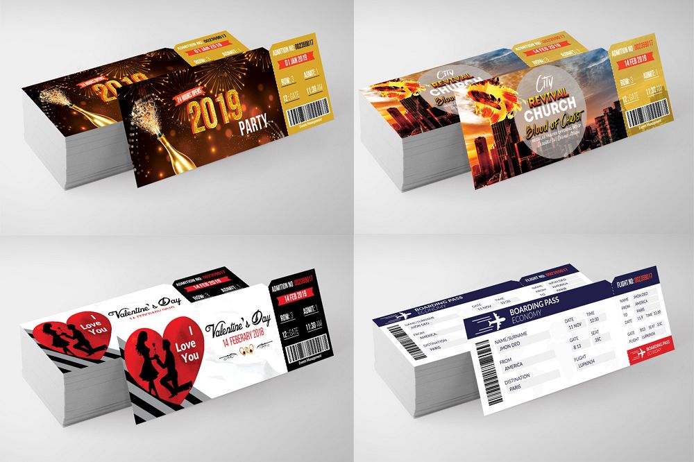 4 Party Event Tickets Bundle example image 1