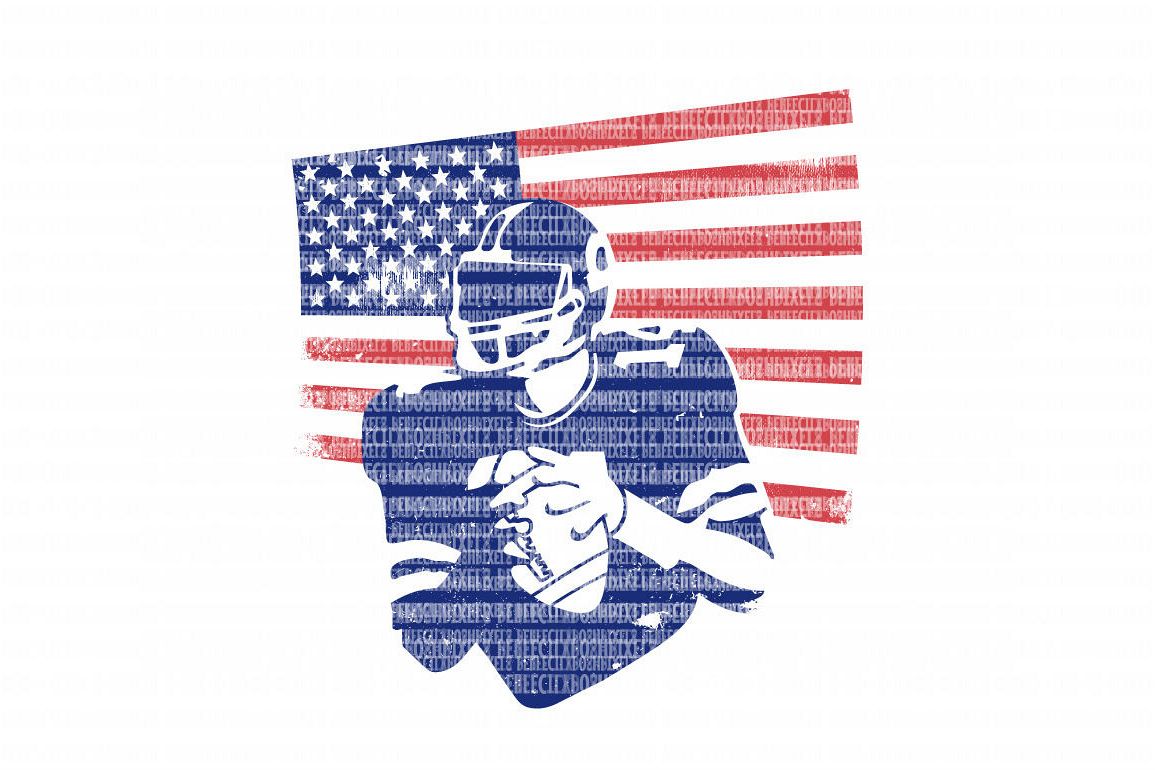 Download American Flag Football Player SVG Files DXF EPS PNG JPG ...