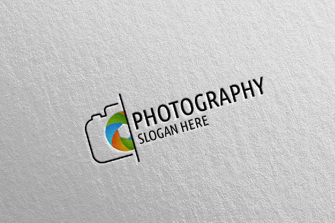 Abstract Camera Photography Logo 5 example image 1