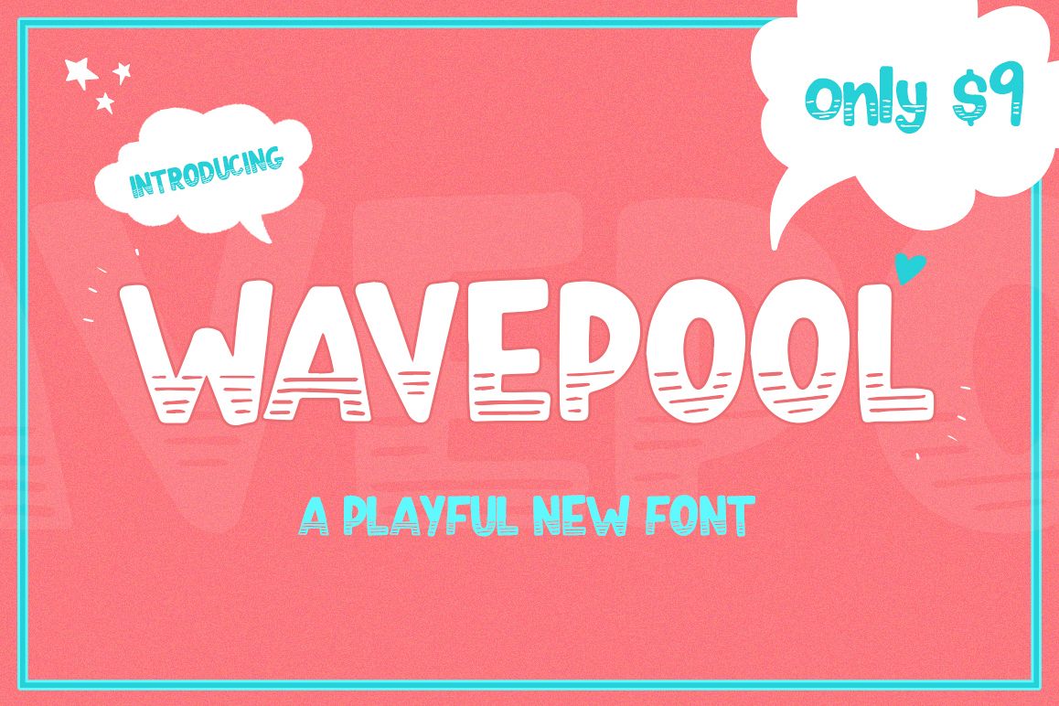 Wavepool Font example image 1