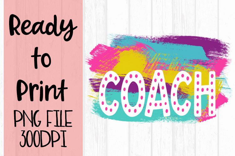 Blank Coach Bright Preppy Design Ready to Print example image 1