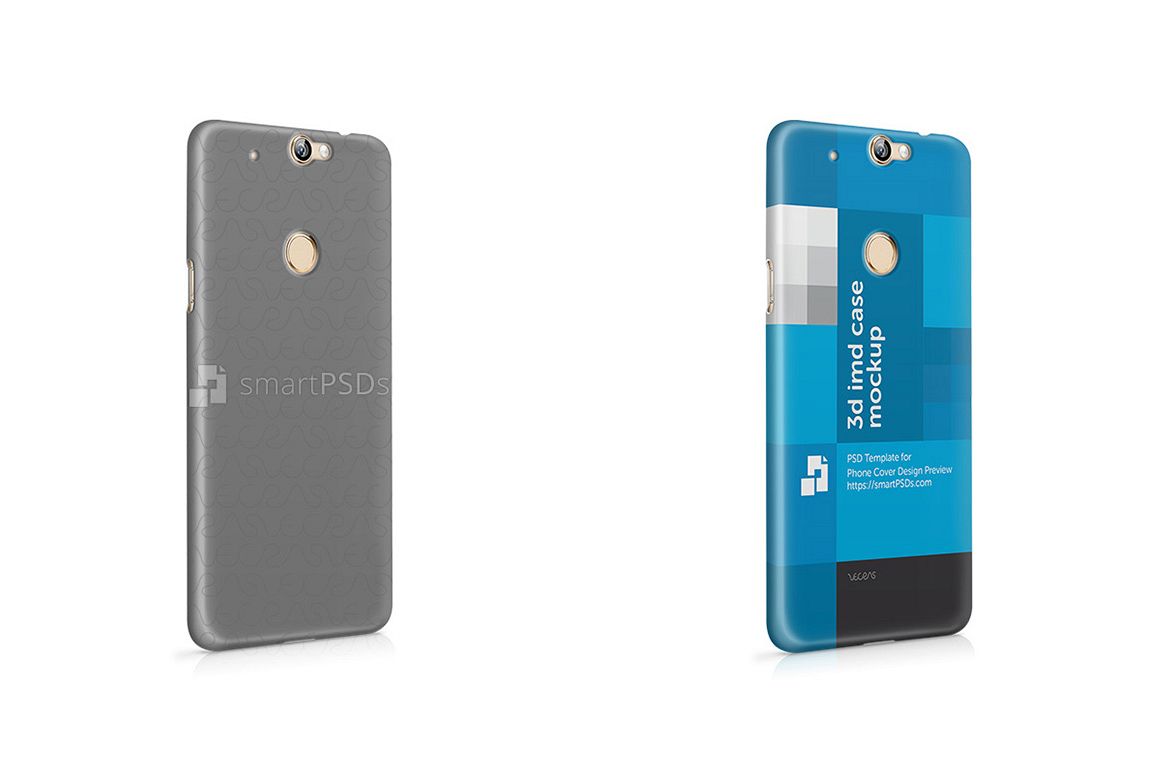 CoolPad Max A8 3d IMD Phone Cover Design Template- Right view example image 1