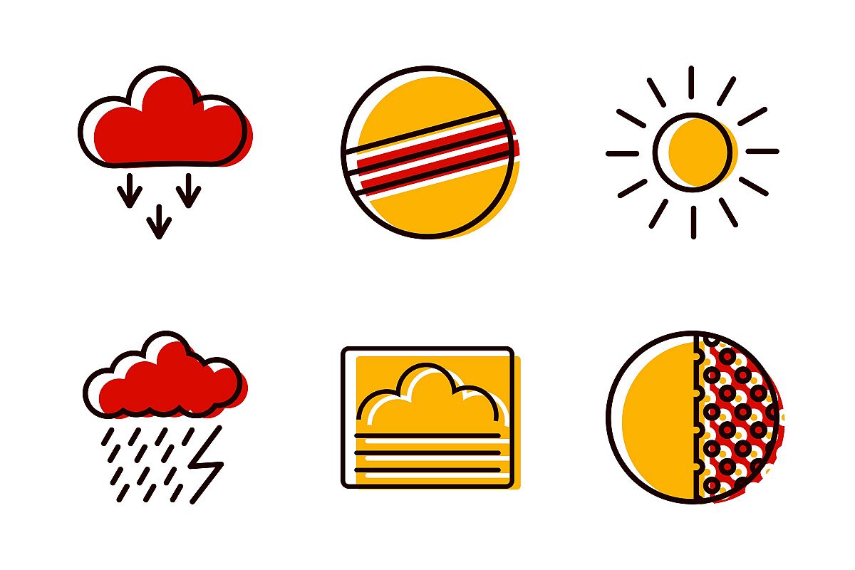 Set Of Weather And Season Icons example image 1