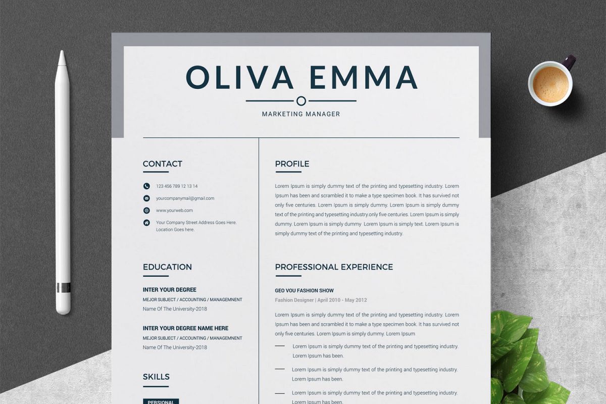 Word Cv Template Template Resume