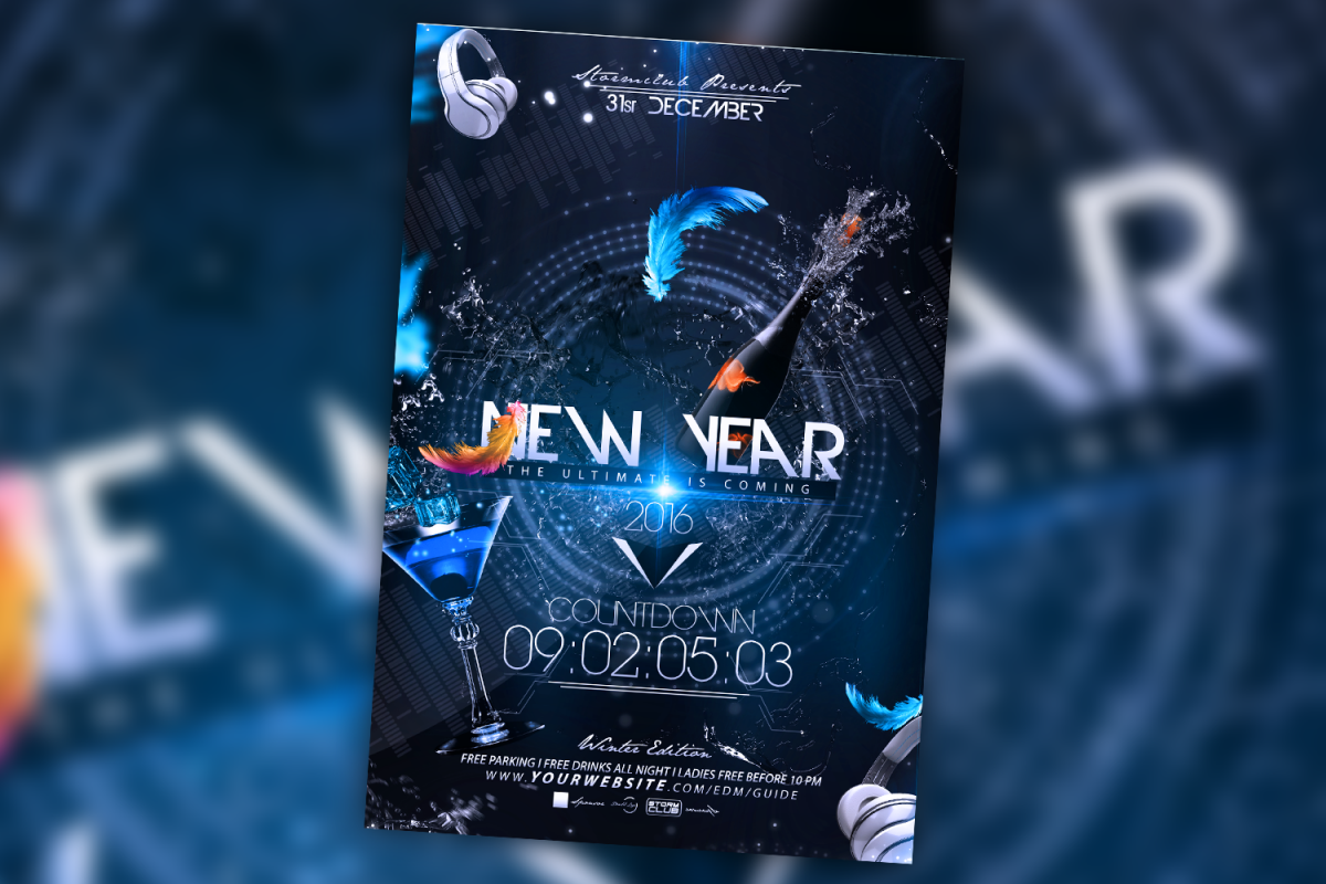 New Year Countdown Flyer example image 1
