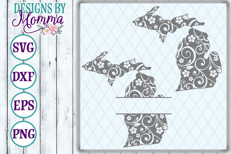 Michigan Flourish plus Split SVG example image 1