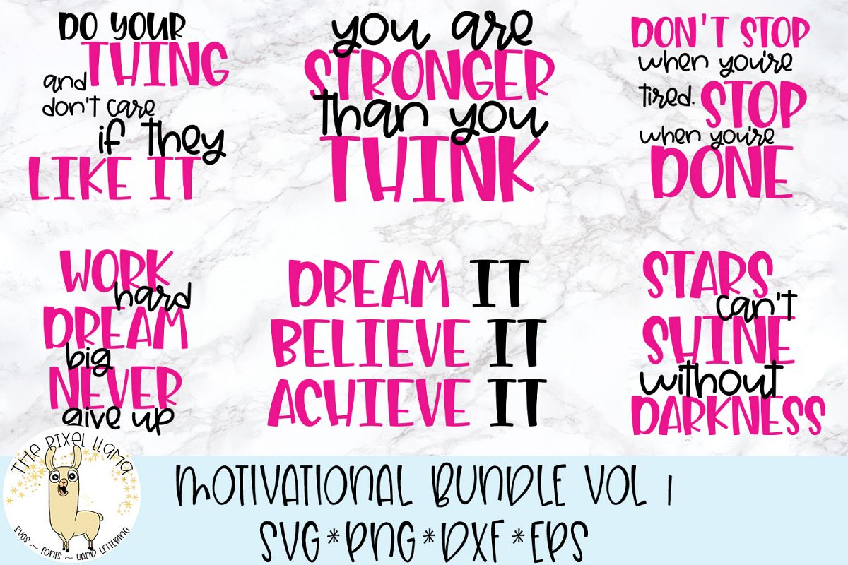 Inspirational Quotes Bundle Vol1 SVG File