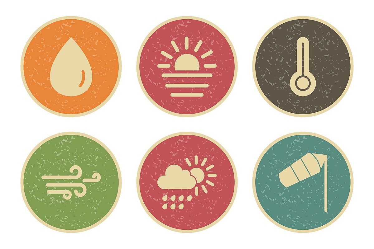 Set Of Weather And Season Icons example image 1