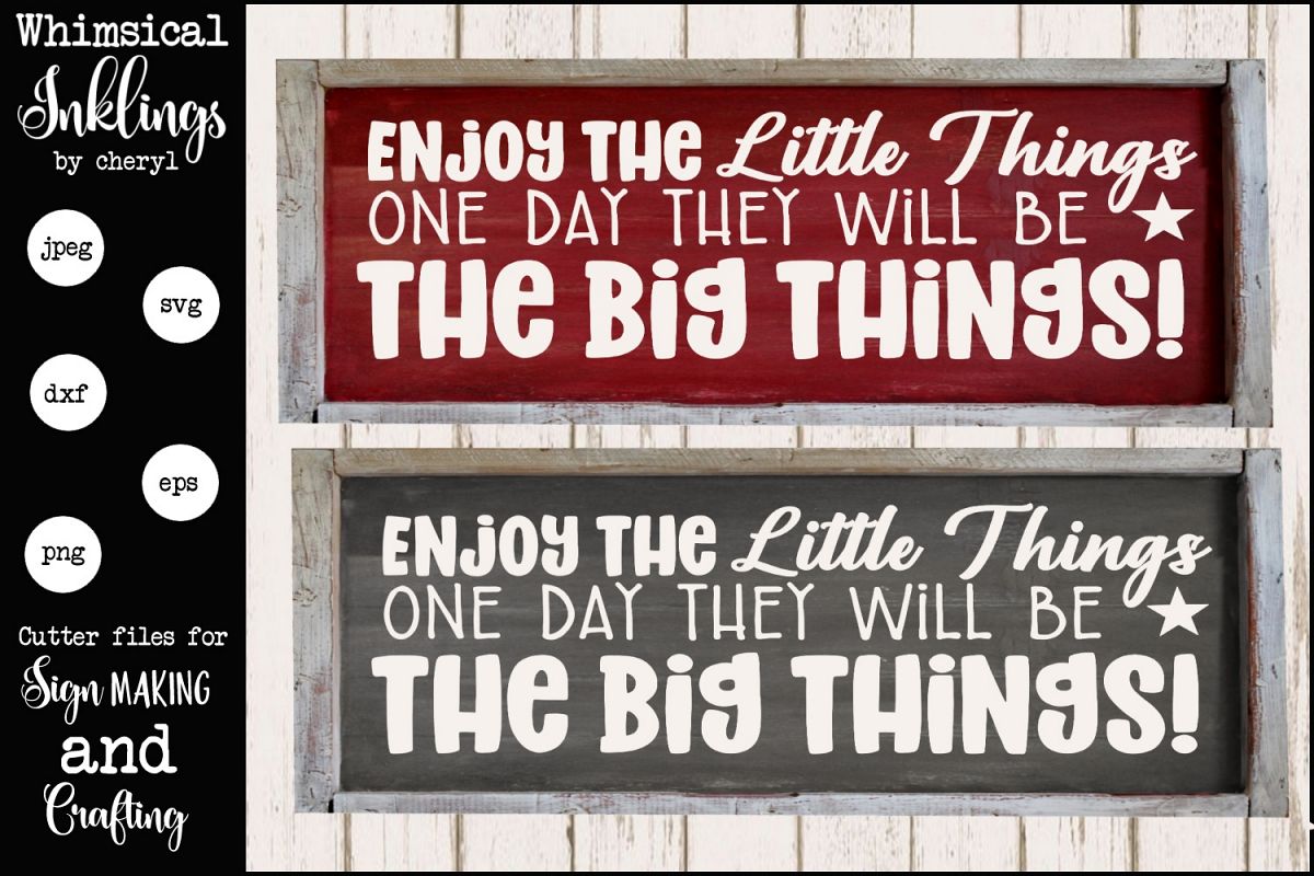 Enjoy The Little Things SVG example image 1