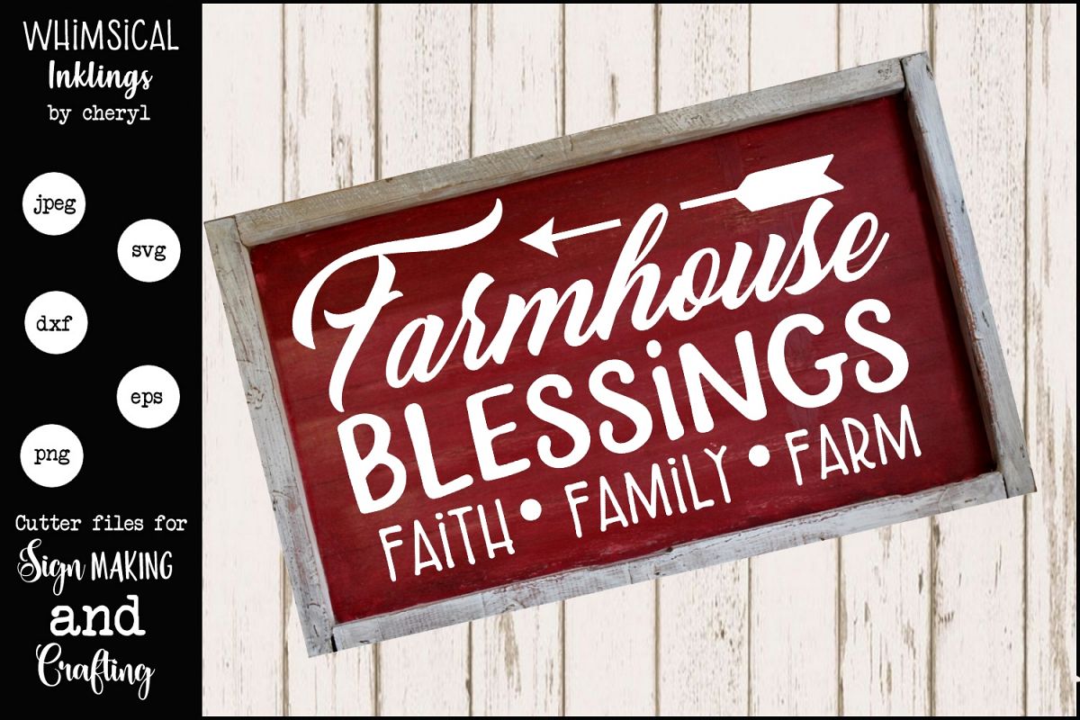 Farm House Blessings 2 SVG example image 1