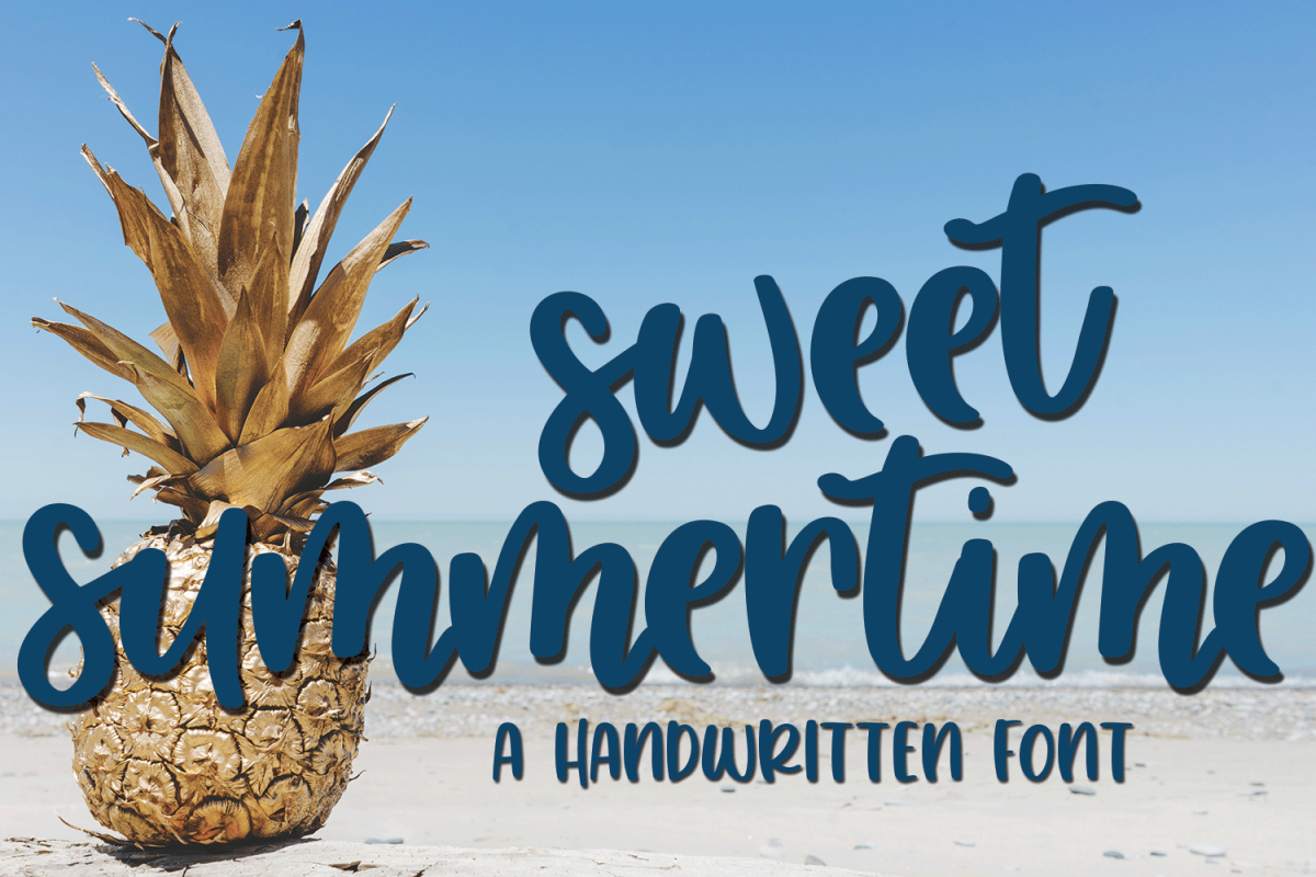 Sweet Summertime - A Hand-Written Script Font example image 1