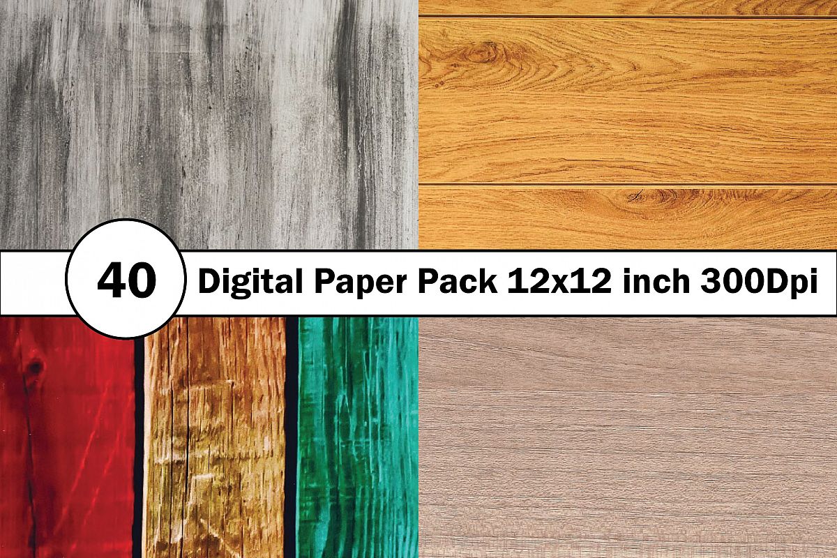 40 Digital Paper Pack 12x12 inch 300 Dpi example image 1
