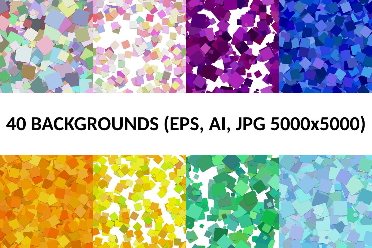 40 Seamless Square Backgrounds (AI, EPS, JPG 5000x5000) example image 1