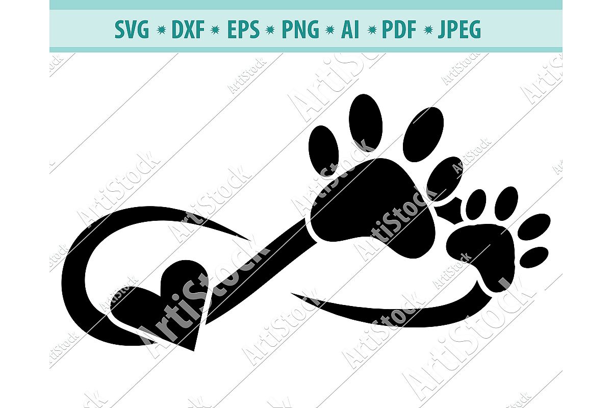 Download Dog Paw Heart Svg Paw Svg Dog Svg Cat Paw Dxf Png Eps