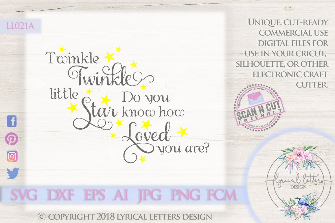 Twinkle Twinkle Loved You Are SVG Cut File LL021A example image 1