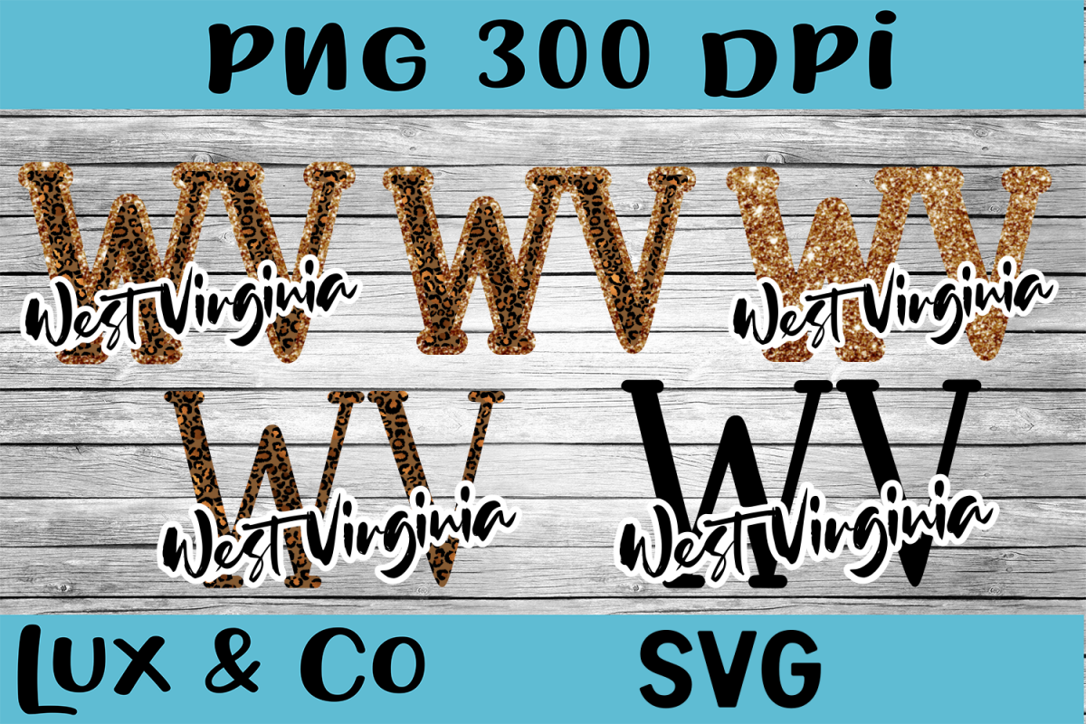 West Virginia WV State Leopard Bundle example image 1