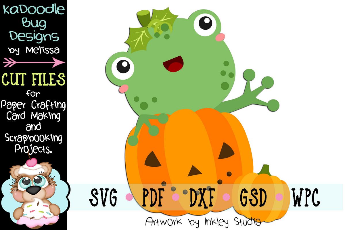 Halloween Pumpkin Frog Cut File - SVG PDF DXF GSD WPC example image 1