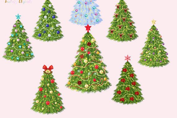 Christmas Trees Clipart example image 1