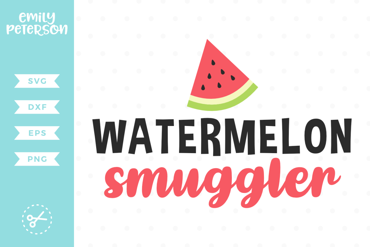 Watermelon Smuggler SVG DXF EPS PNG example image 1