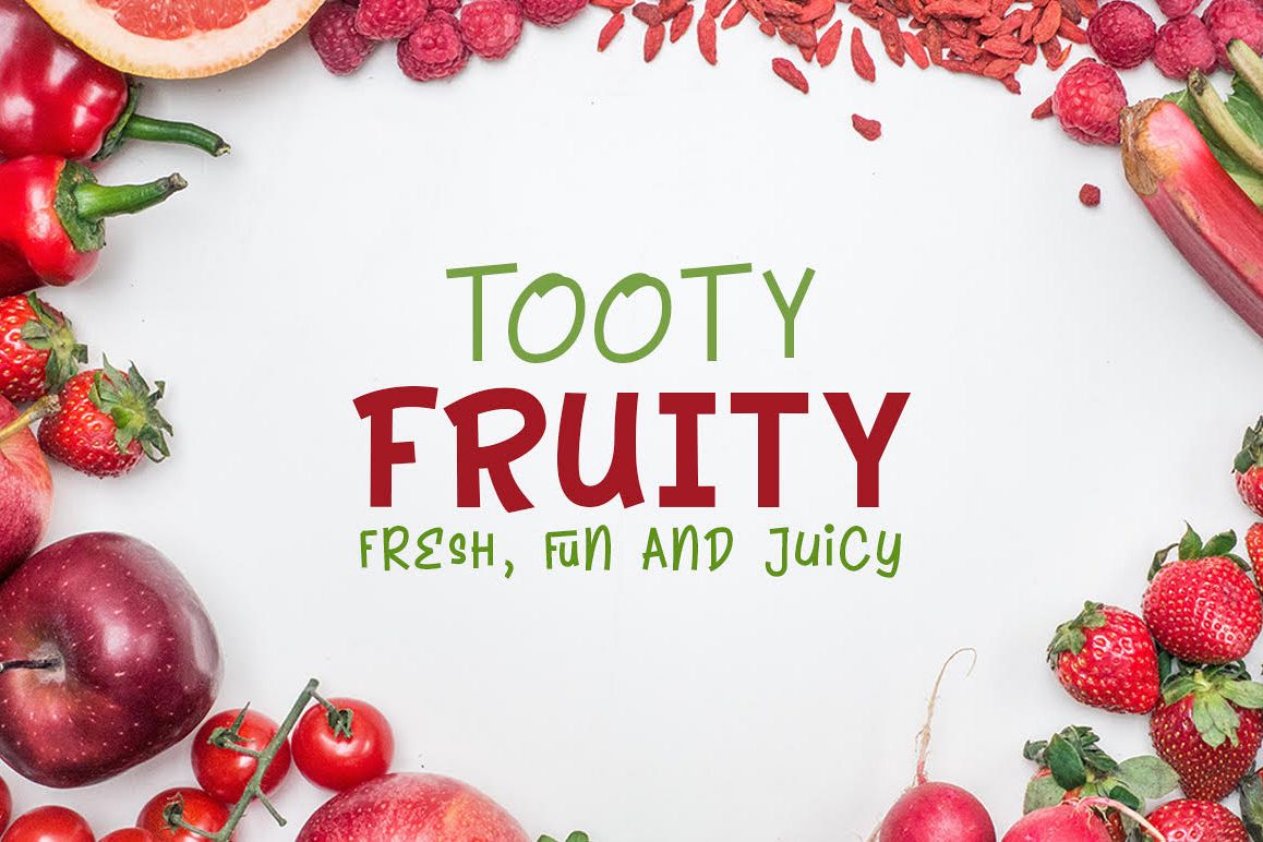 Tooty Fruity - Font Duo example image 1