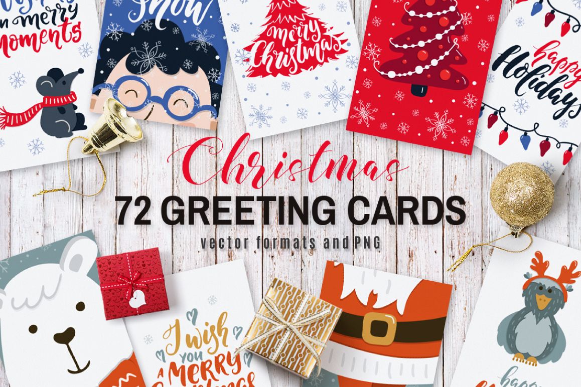 72 Christmas cards example image 1