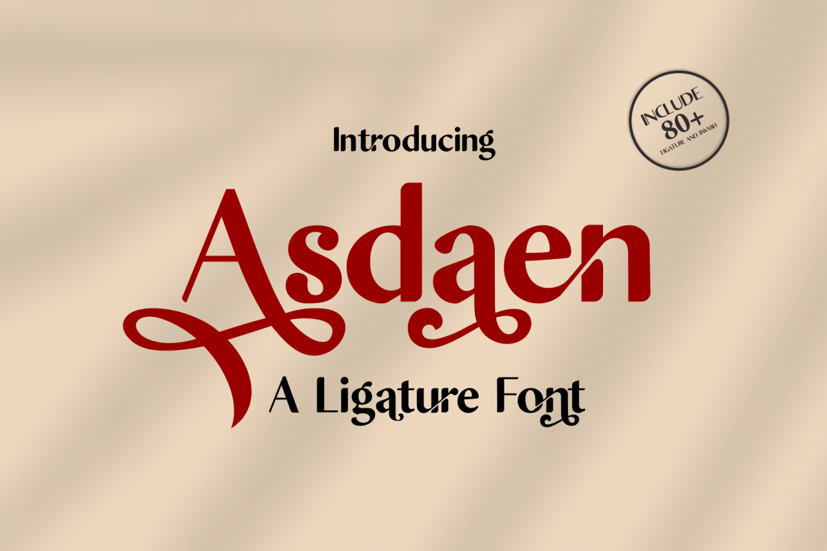 Asdaen Ligature example image 1