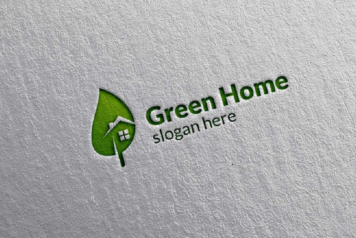Real estate Logo, Green Home Logo 6 example image 1